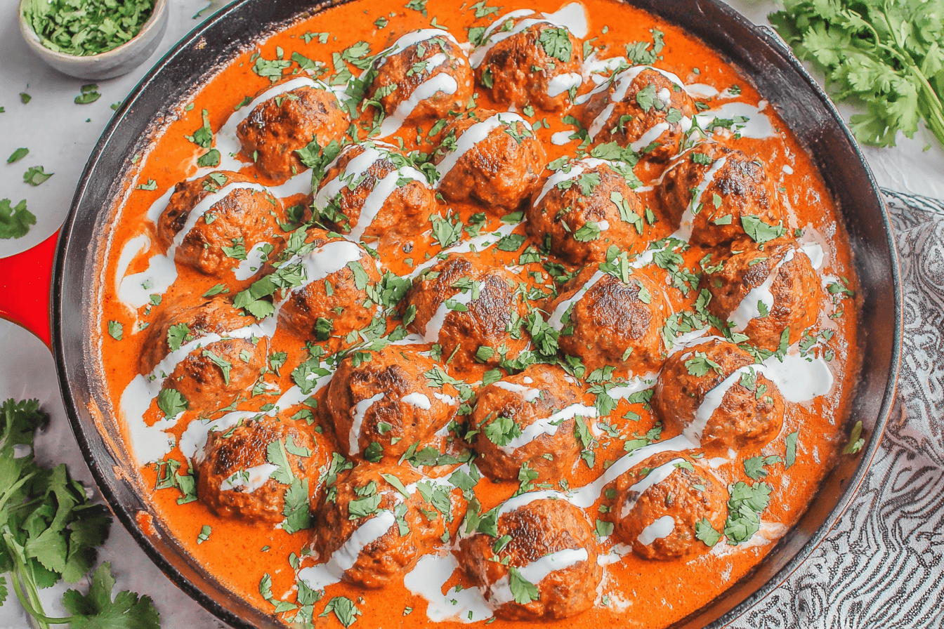 Creamy Coconut Curry Meatballs Recipe