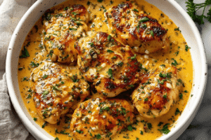 Creamy Garlic Chicken Skillet