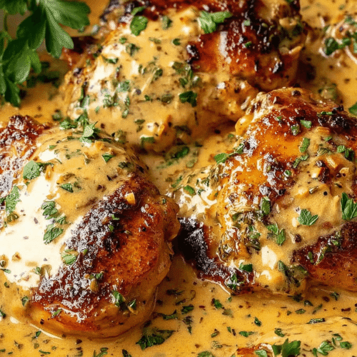 Creamy Garlic Chicken Skillet Recipe