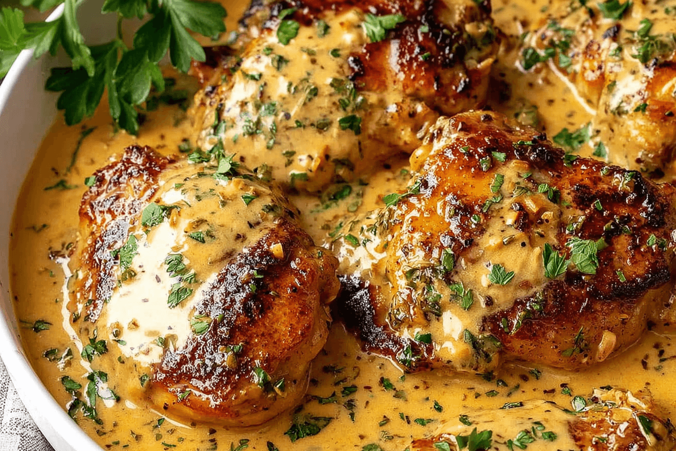 Creamy Garlic Chicken Skillet Recipe