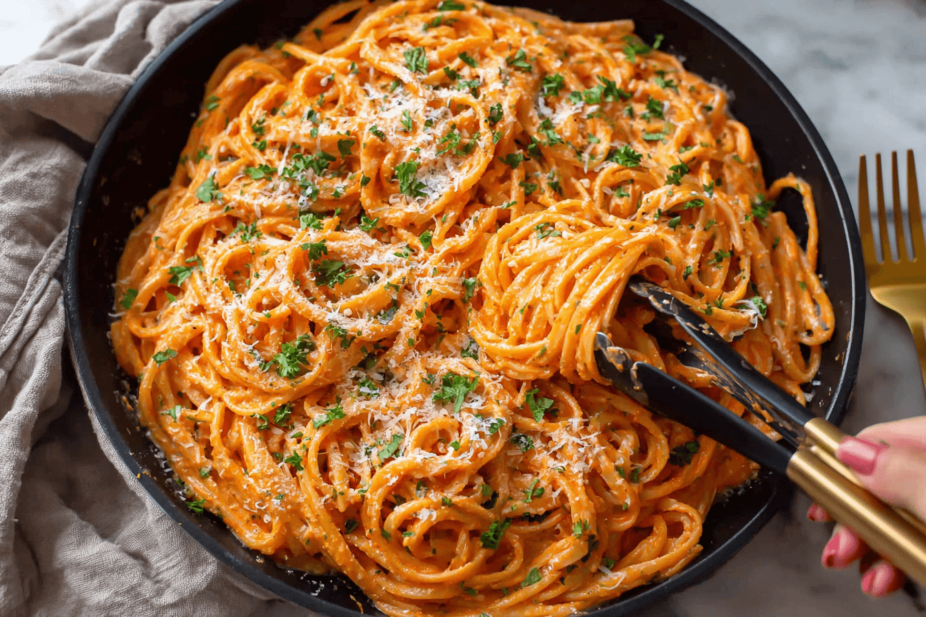 Creamy Roasted Red Pepper Pasta Recipe