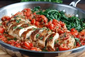 Creamy Tomato Chicken Soup With Bacon And Spinach