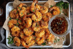 Crispy Fried Shrimp with Hot Honey
