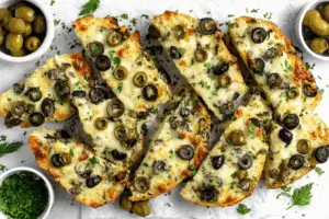 Easy Olive Cheese Bread Appetizer