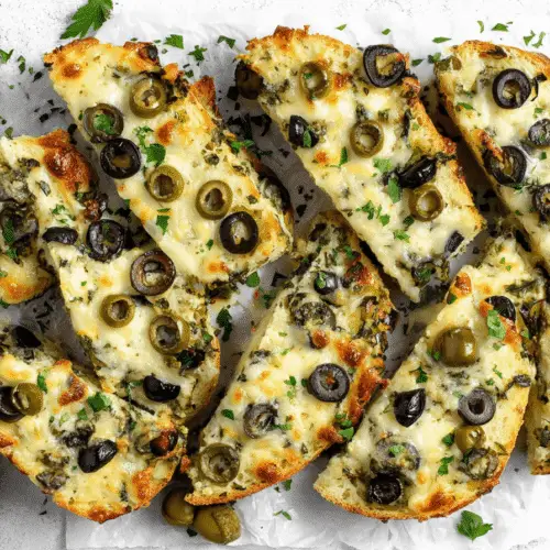 Easy Olive Cheese Bread Appetizer Recipe