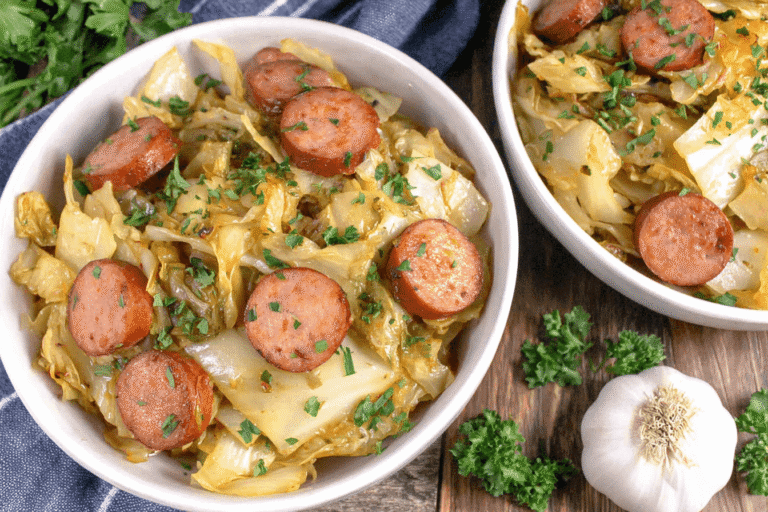 Fried Cabbage With Kielbasa Recipe