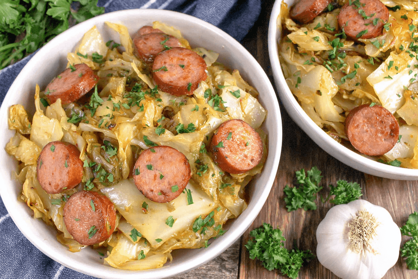 Fried Cabbage With Kielbasa Recipe