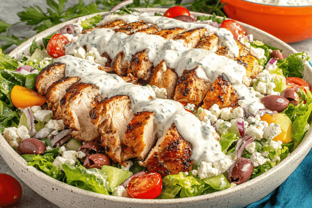 Grilled Chicken Tzatziki Salad Recipe
