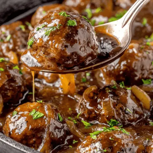 Ground Beef Meatballs And Gravy Recipe
