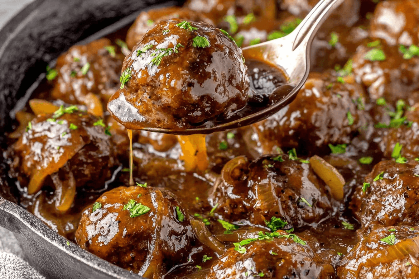 Ground Beef Meatballs And Gravy Recipe