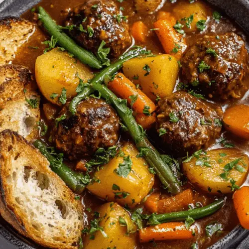 Homemade Meatball Stew Recipe