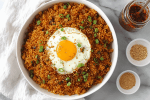 Kimchi Fried Rice With Brown Rice