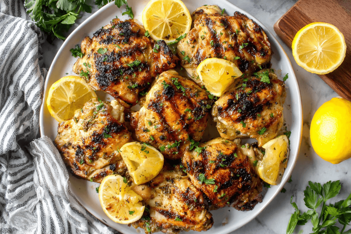 Lemon Ginger Soy Marinated Grilled Chicken Recipe