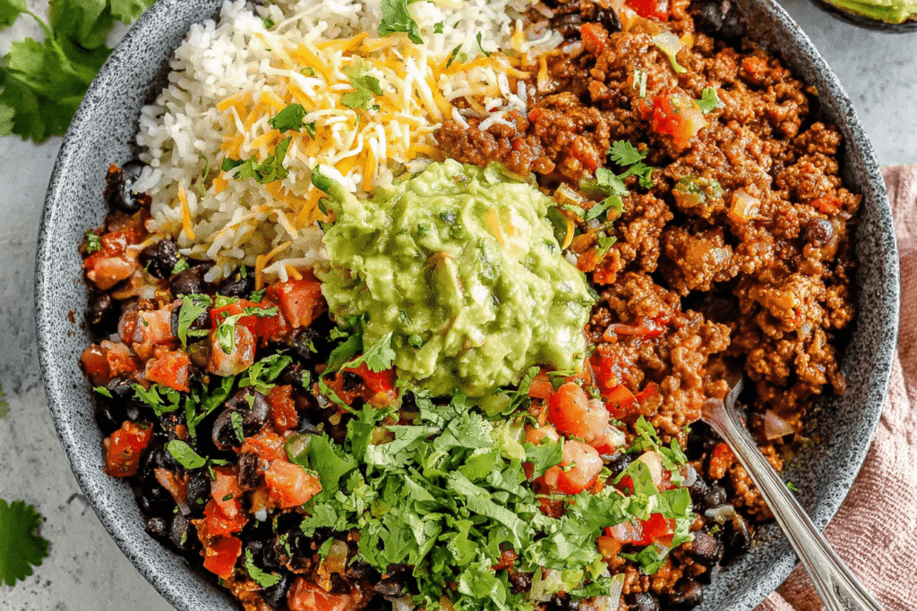 Loaded Mexican Taco Bowl Recipe