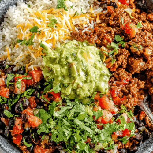 Loaded Mexican Taco Bowl Recipe