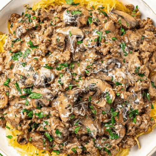 Low Carb Keto Ground Beef Stroganoff Recipe