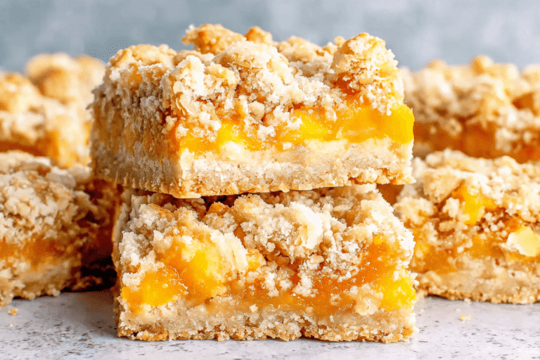 Mango Oatmeal Crumble Bars Recipe