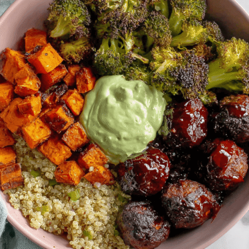 Meatballs Sweet Potato Bowl Recipe