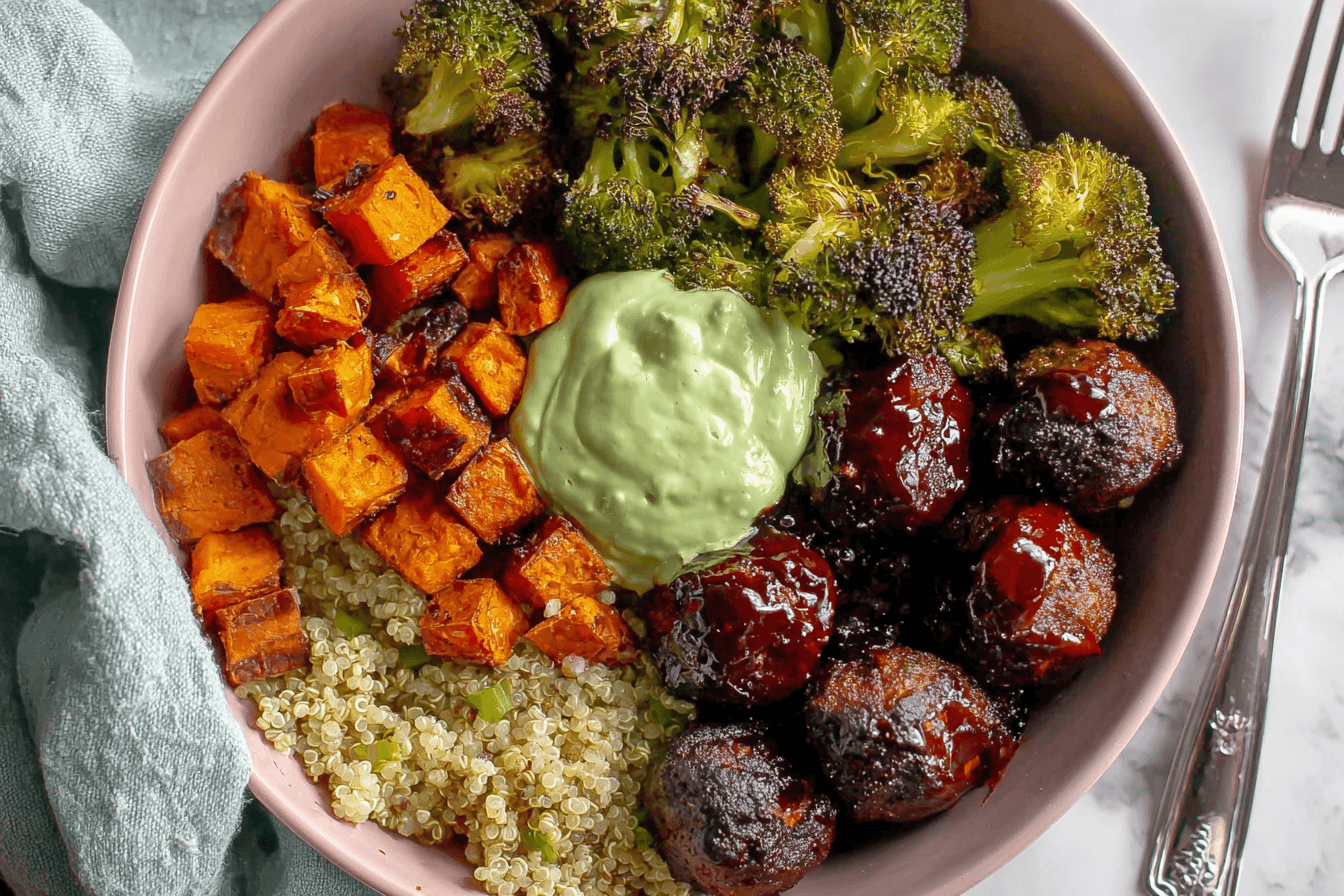 Meatballs Sweet Potato Bowl Recipe