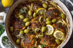 Mediterranean Chicken With Lemons And Olives