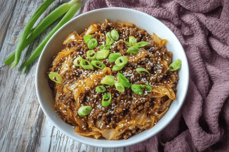 Mongolian Ground Beef With Cabbage Recipe
