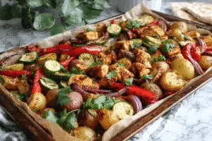 One-Pan Lemon Herb Roasted Chicken & Veggies