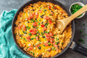 One-Pot Cheesy Southwest Chicken And Rice