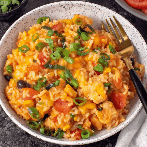 One-Pot Cheesy Southwest Chicken And Rice Recipe