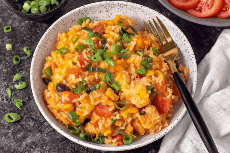 One-Pot Cheesy Southwest Chicken And Rice Recipe