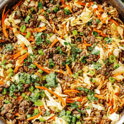 One Skillet Deconstructed Egg Roll Recipe