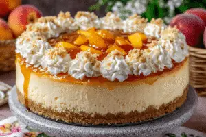 Peach Cobbler Cheesecake
