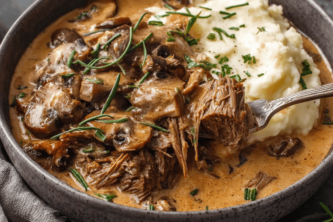 Slow Cooker Beef Stroganoff Recipe