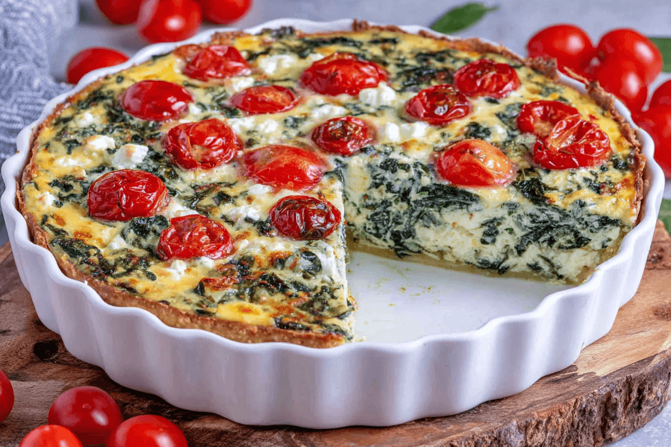 Spinach and Feta Quiche Recipe