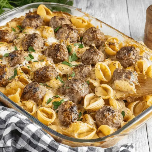 Swedish Meatball Pasta Bake Recipe