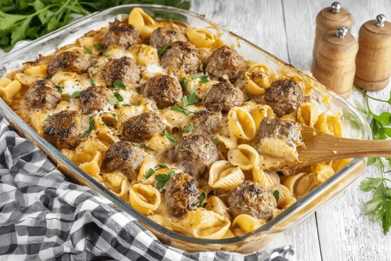 Swedish Meatball Pasta Bake Recipe