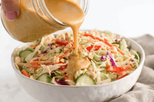 Thai Peanut Chicken Crunch Slaw Salad