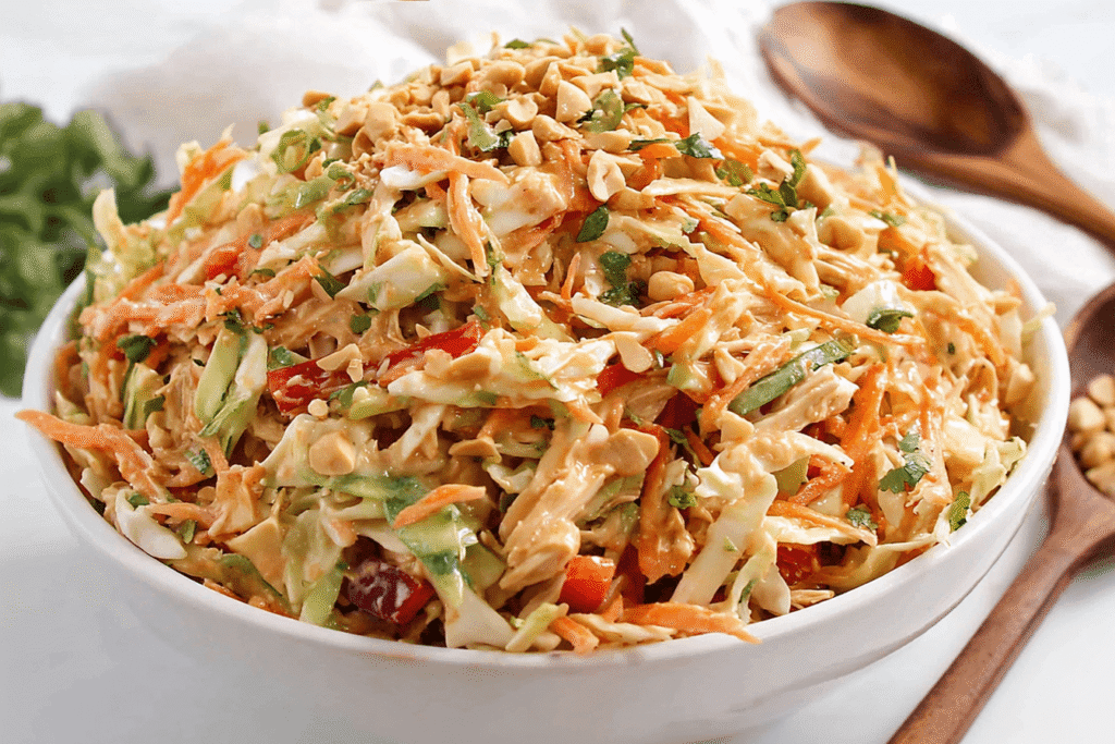 Thai Peanut Chicken Crunch Slaw Salad Recipe