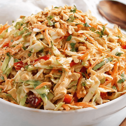 Thai Peanut Chicken Crunch Slaw Salad Recipe