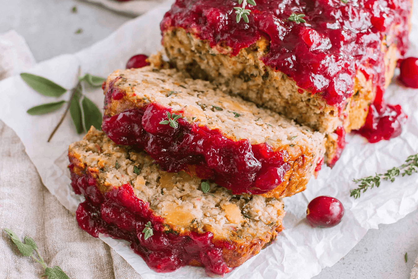 Turkey Meatloaf with Cranberry Sauce Recipe