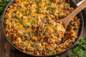 Turkey Taco Rice Skillet