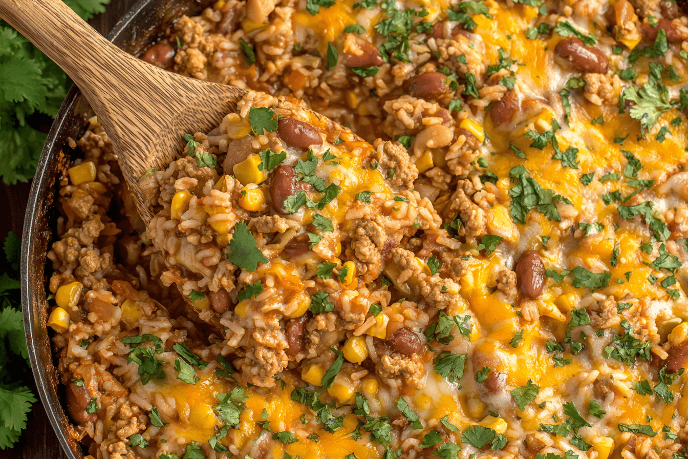 Turkey Taco Rice Skillet Recipe