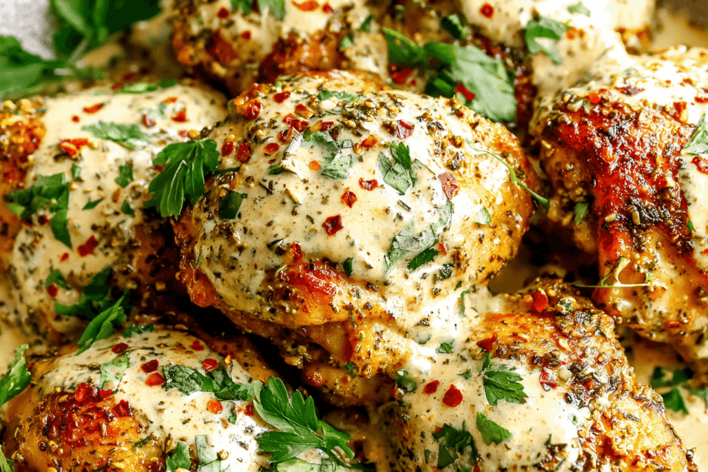 Za'atar Tahini Chicken Thighs Recipe