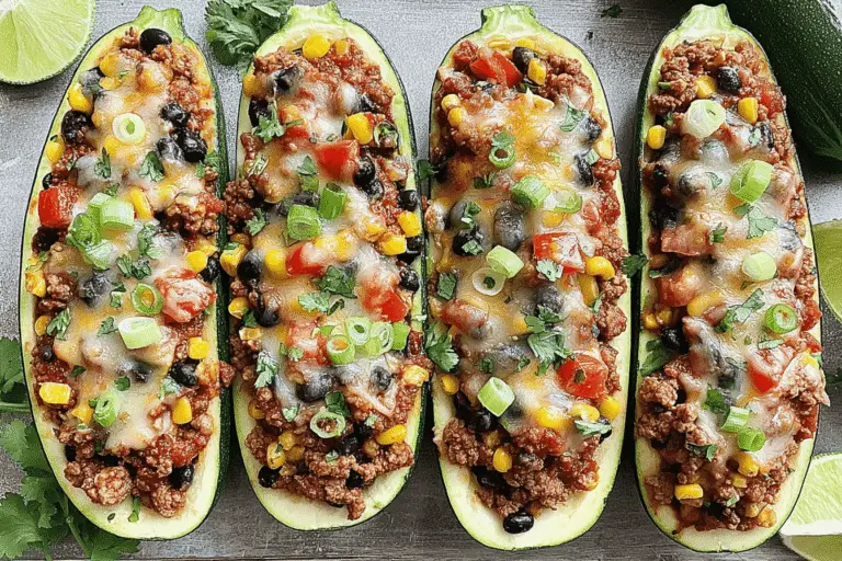 Zucchini Taco Boats Recipe