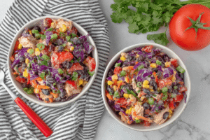 BBQ Chicken Bean Salad