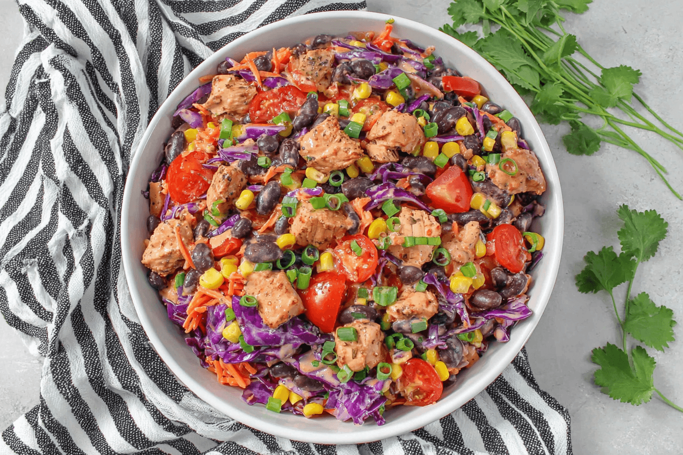 BBQ Chicken Bean Salad Recipe