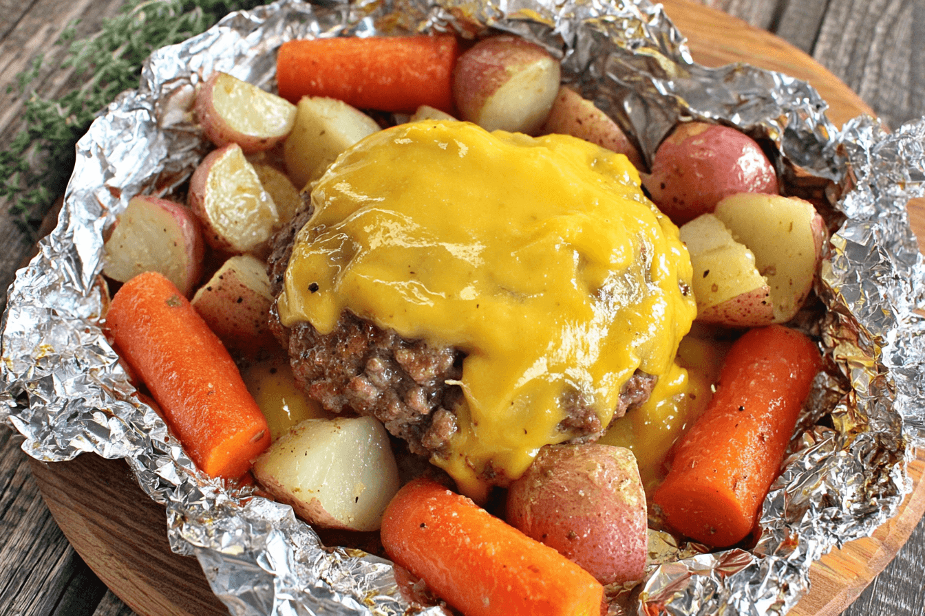 Campfire Cheeseburger Hobo Packets Recipe