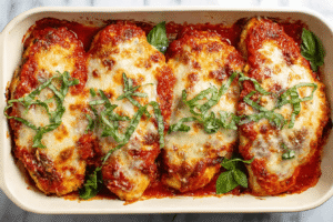 Cheesy Chicken Marinara Bake