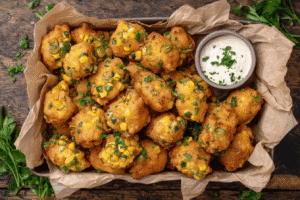 Cheesy Jalapeño Corn Nuggets