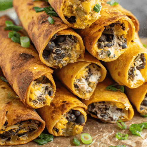Crispy Black Bean Taquitos Recipe