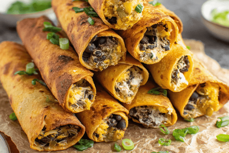 Crispy Black Bean Taquitos Recipe